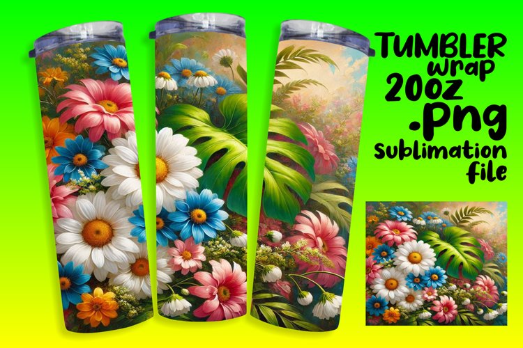 VIBRANT 20oz Gift Tumbler Design , Flower