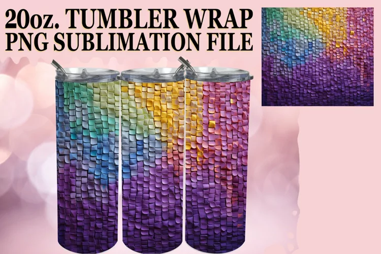 Stitched Pattern Sublime Tumbler Art