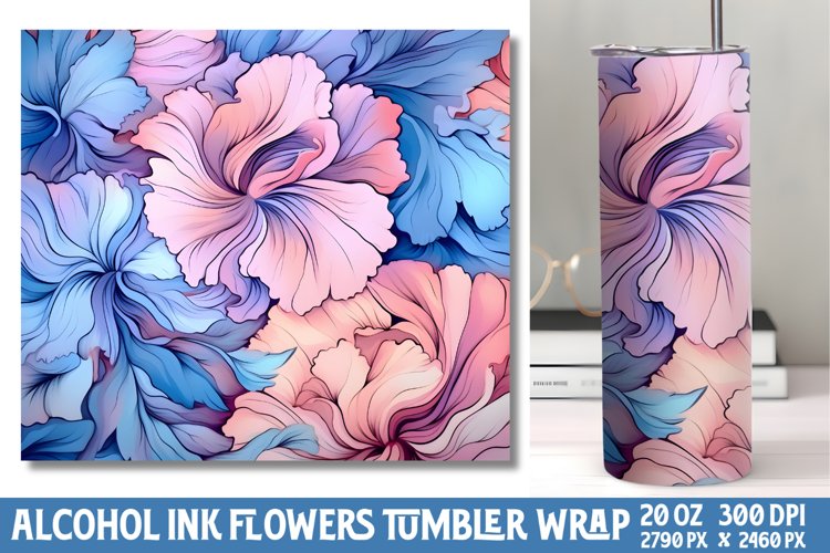 Alcohol Ink Tumbler Wrap Image 3