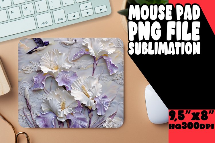 Dynamic Floral 3D Mouse Pad example image 1