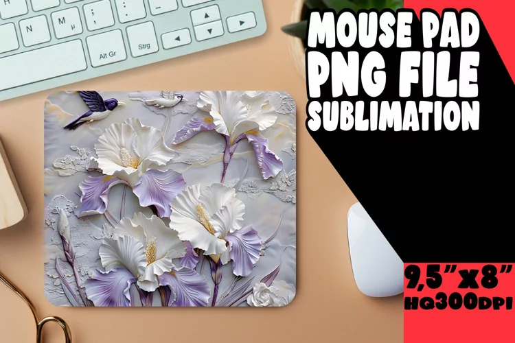 Dynamic Floral 3D Mouse Pad