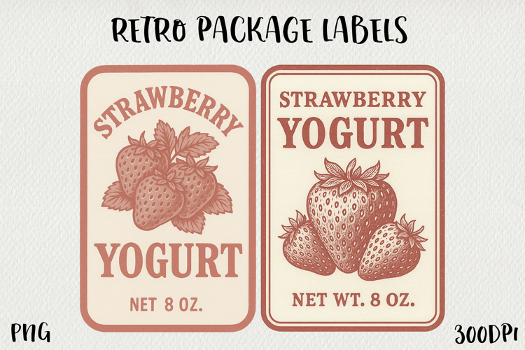 Vintage Food Label PNG Retro Pantry & Packaging Clipart.
