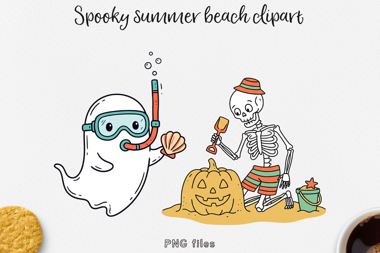 Summer Halloween Clipart Beach PNG Designs.
