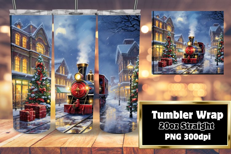 Winter Polar TrainSpark Tumbler Sublimation 20oz