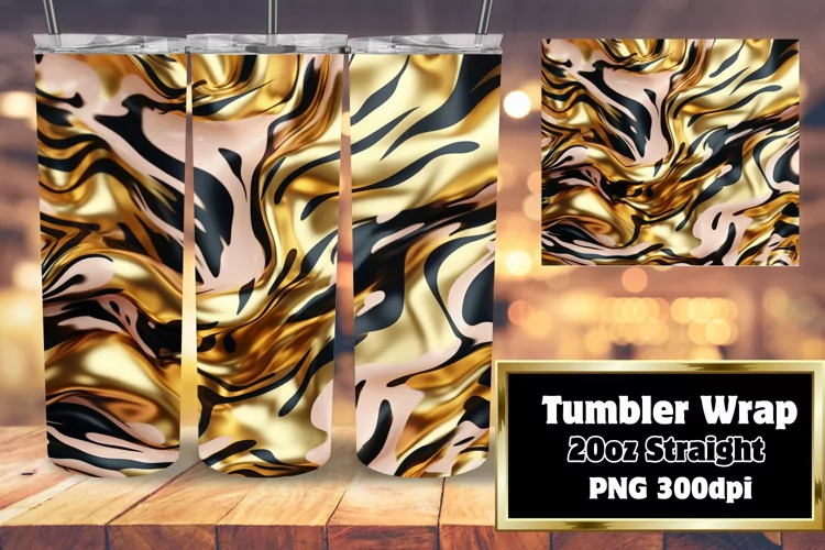 Serenity Marble Glitter Sublimation 20oz