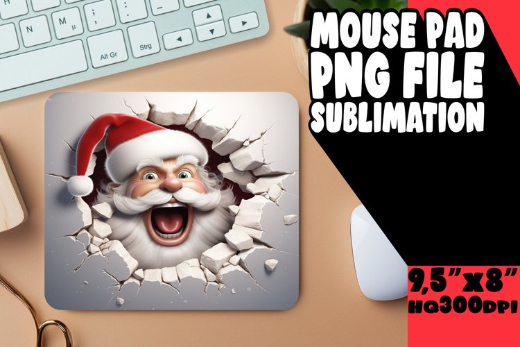 Holiday 3D Hole in Wall Mouse Pad Magic