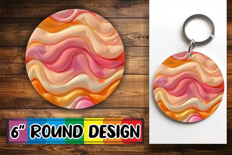 Artistic 3D Puff Round Sublimation Artworks