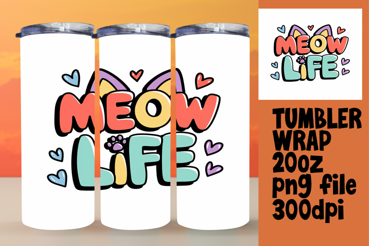 EXQUISITE 20oz Tumbler Design , Cat Quote example image 1