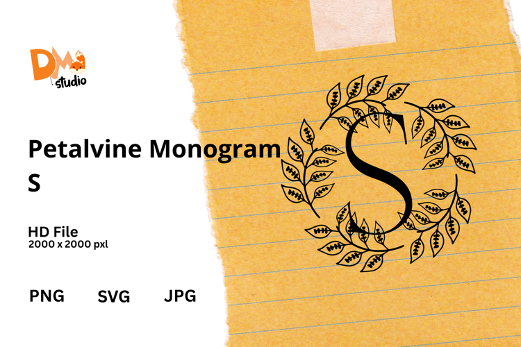 Floral Monogram Letter Svg Image 6