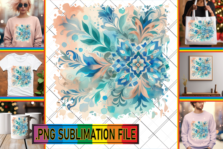 Dazzling TSHIRT Sublimation PNG, Watercolor Pattern