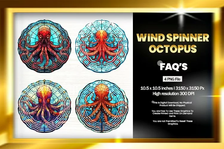 Octopus Wind Spinner Sublimation - 04 Variati