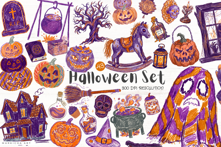 Halloween Set Clipart