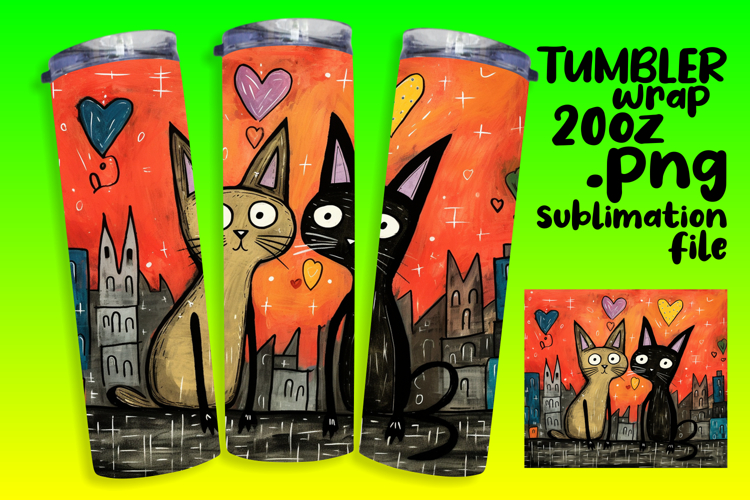 CLASSY 20oz Tumbler Design for Home , Cute Cat