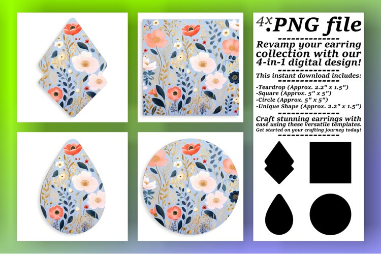 Exquisite Patterned Treasures: Sublimation Earrings example image 1