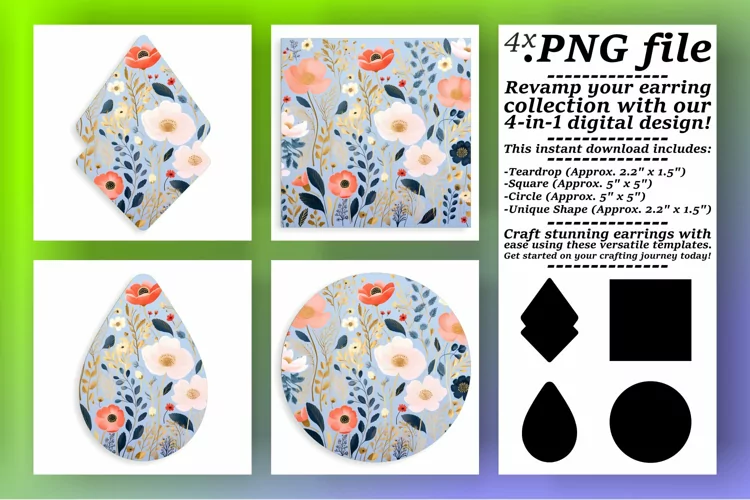 Exquisite Patterned Treasures: Sublimation Earrings