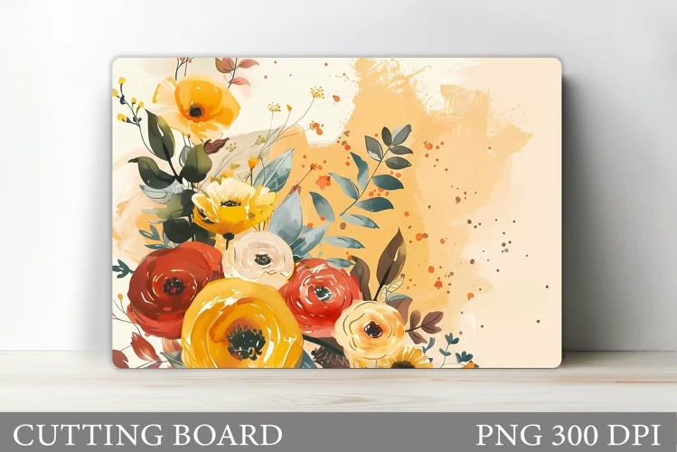 Flowers Cutting Board Design. Flowers Kitchen Cutting Board
