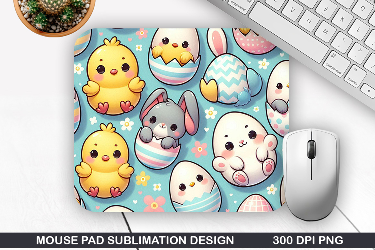 Easter Eggs Mouse Pad Sublimation, Easter Mouse Pad PNG