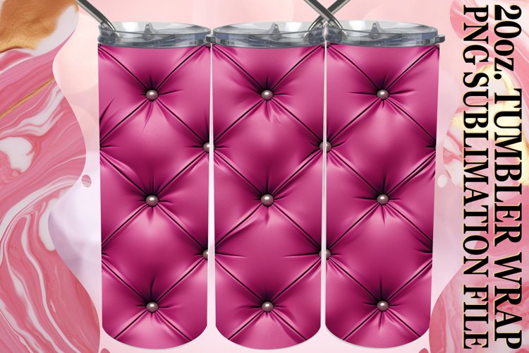 Quilted 3D Puff Tumbler Design