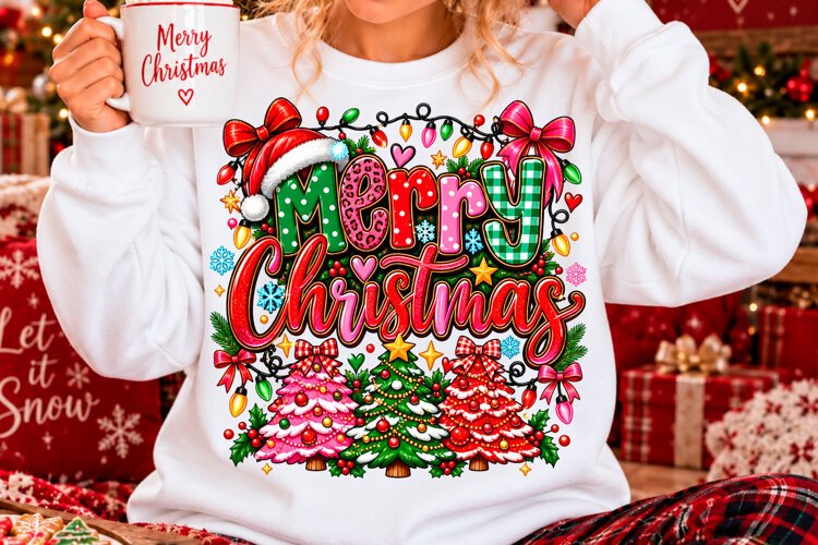 Trending Merry Christmas Shirt Sublimation Png example image 1
