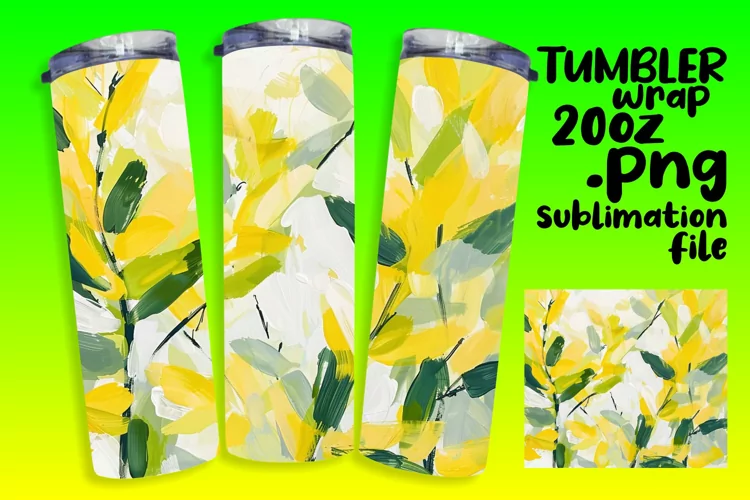 Dreamy Blossoms 20oz Tumbler Wrap Design