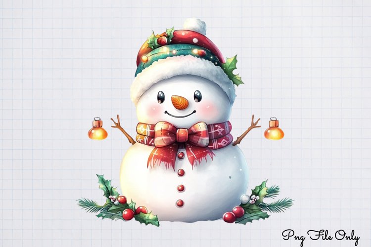 Cute Snowman Clipart Image 3