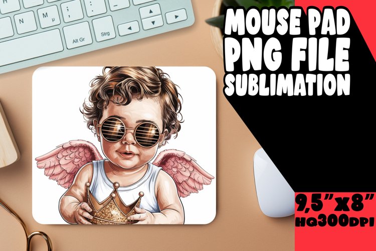 Cheerful MOUSE MAT Gift Ideas, Cupid example image 1