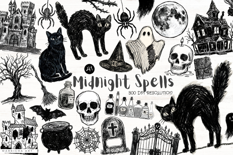 Midnight Spells Clipart