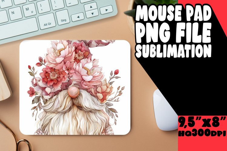 Cheerful Gnome Watercolor Mouse Pad Collection