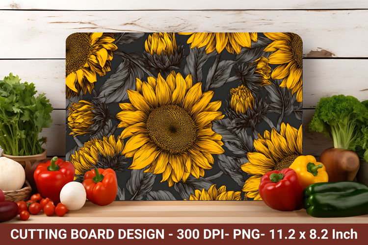 Vintage Sunflower Cutting Board | Cutting Board png