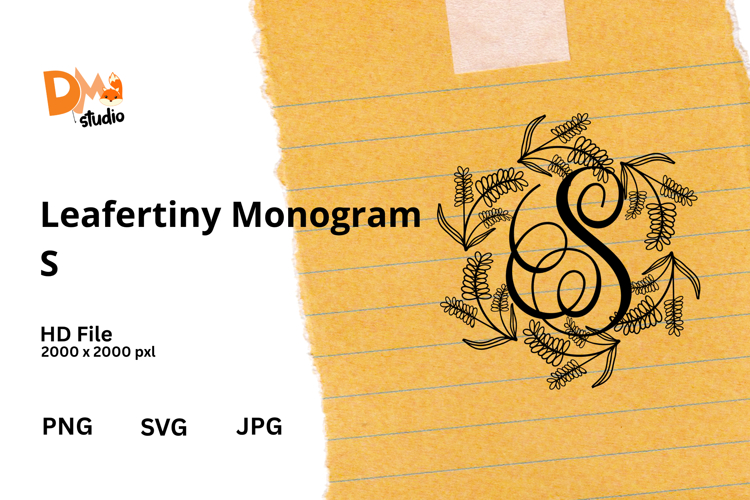 Floral Monogram Letter Svg Image 19