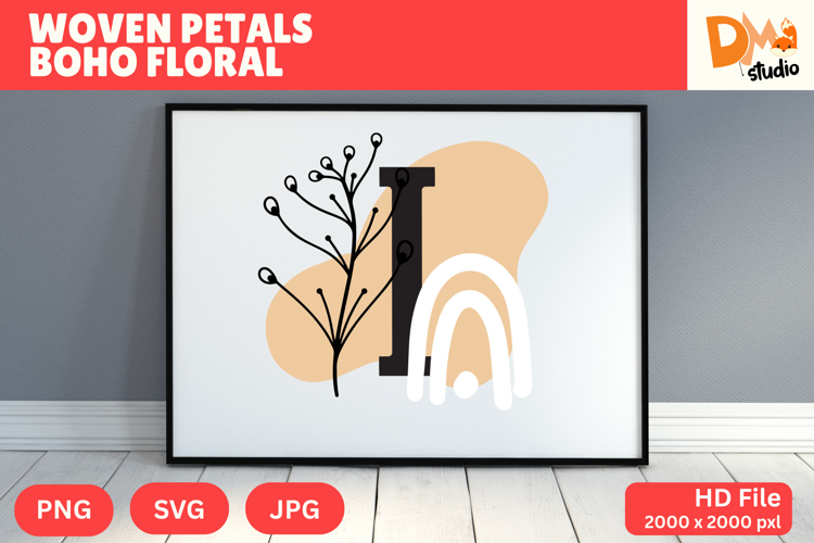 Floral Monogram Letter Svg