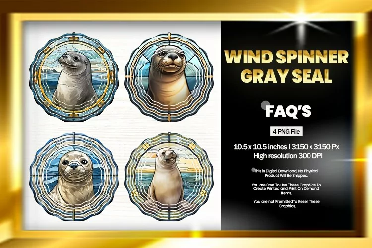 Gray Seal Wind Spinner Sublimation - 04 Variations