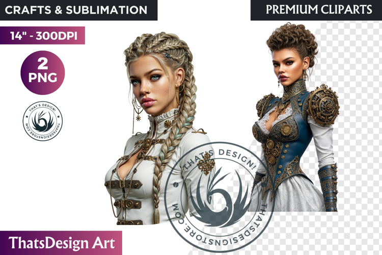 Steampunk Winter Fantasy Sublimation Graphics PNG clipart