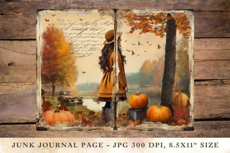 Printable Junk Journal Pages fall autumn 17