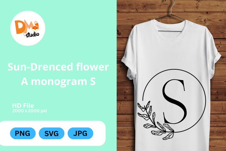 Sun-Drenched Flower Monogram