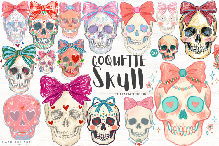 Cute Skull Clipart Image 18
