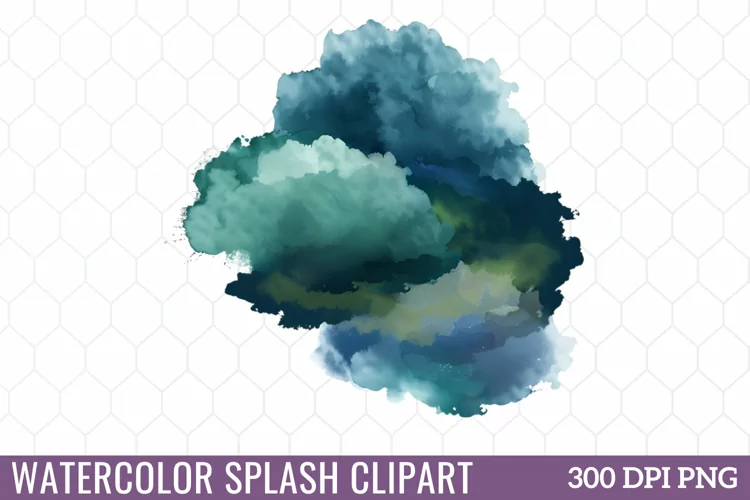 Watercolor Splashes Clipart