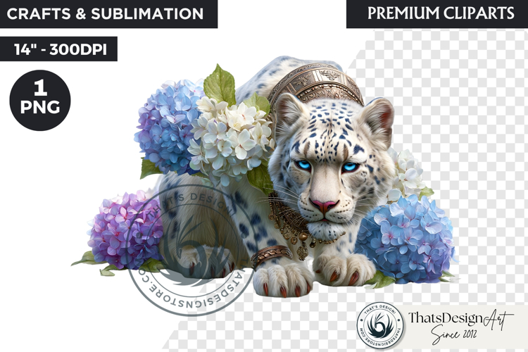 Royal Hydrangea Guardian Fantasy Warrior Floral Graphic