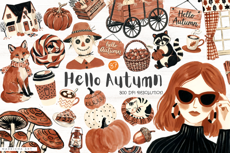 Hello Autumn Daily Life Clipart