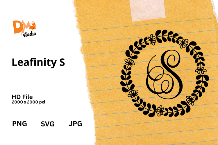 Floral Monogram Letter Svg Image 3