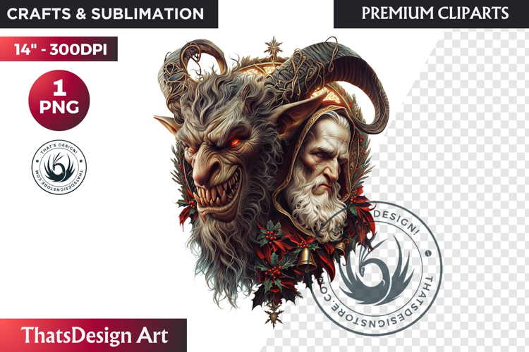 Krampus Christmas Clipart , Bad santa Christmas clipart png