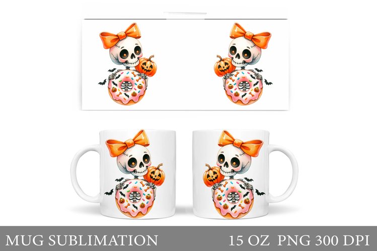 Funny Skeleton Mug Sublimation. Cute Skeleton Sublimation example image 1