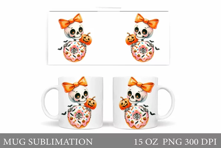 Funny Skeleton Mug Sublimation. Cute Skeleton Sublimation
