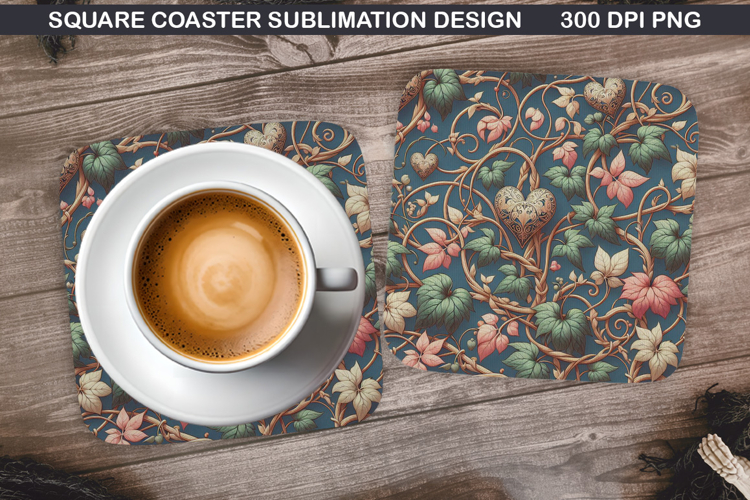 Valentine Coaster Sublimation, Valentine Coaster PNG Design