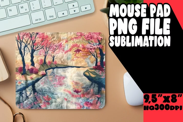 Lush 3D Summer Landscape Mouse Pad