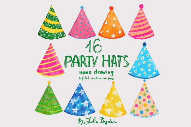 Party hats watercolor png