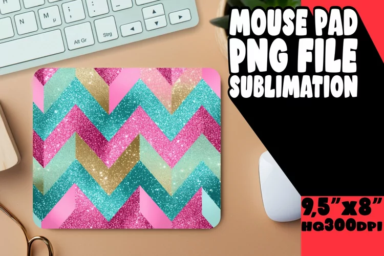 Glitter Patterned Mouse Pad: Sublimation Delight