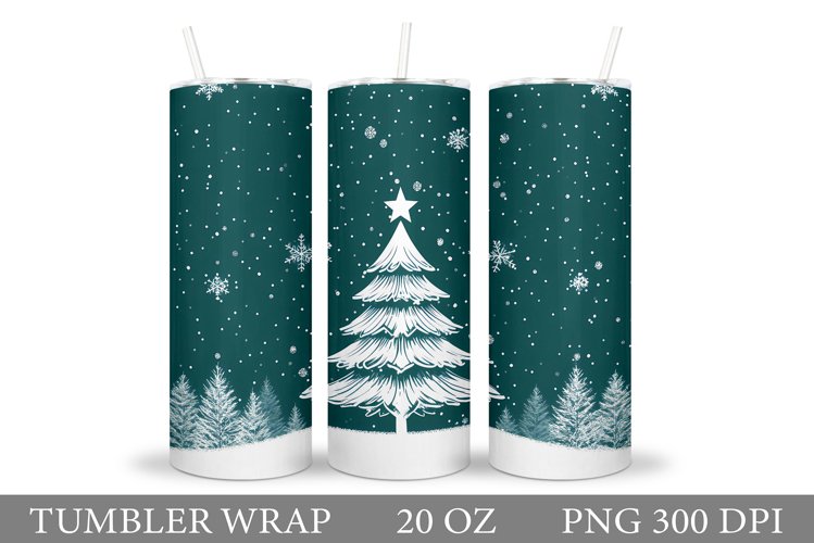 Christmas Tree Tumbler Design. Christmas Tree Sublimation