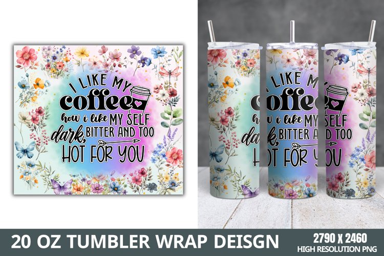 Funny Quotes 20oz Skinny Tumbler Sublimation, example image 1