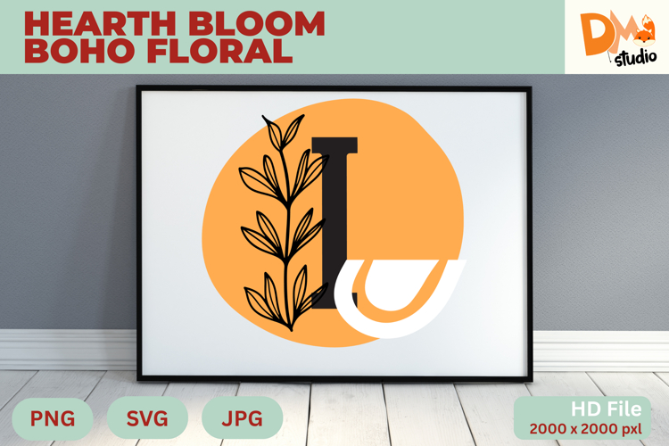 Hearth Bloom Boho Floral Monogram